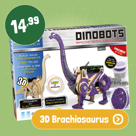Bouwpakket 3D Brachiosaurus met Motor