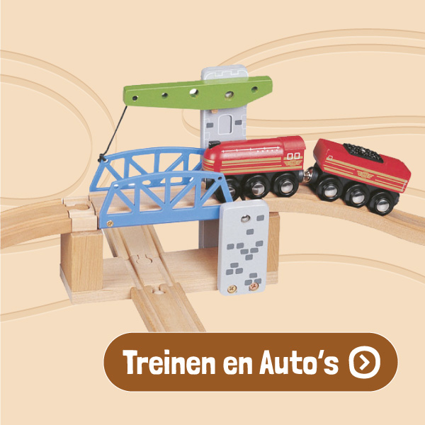 Houten Treinen en Auto's
