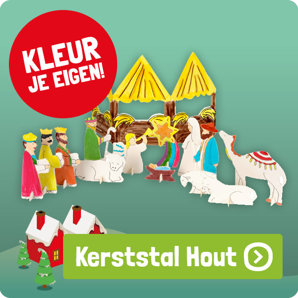 Kleur je eigen Kerststal