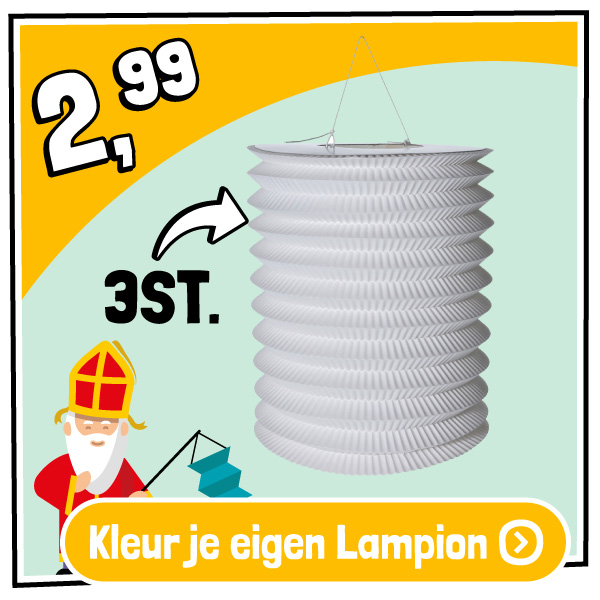 Kleur je eigen Lampion, 3 st.