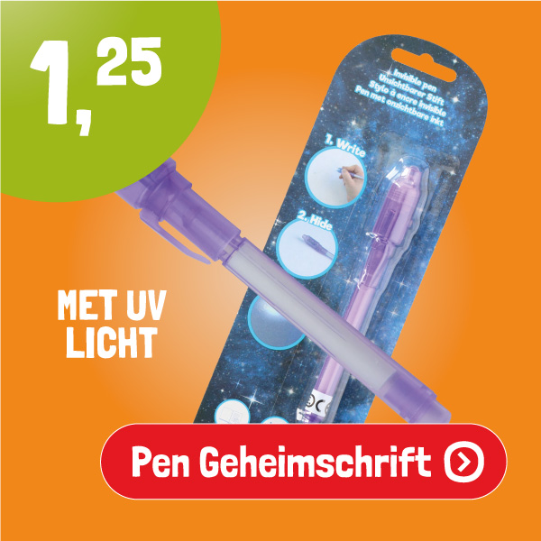 Pen Geheimschrift met UV-licht