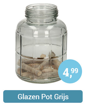 Glazen Pot Grijs