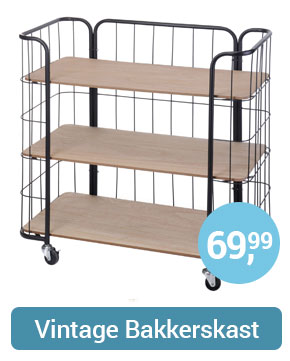 Vintage Bakkerskast Zwart