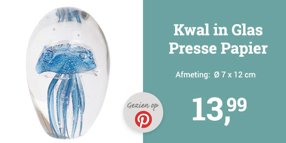 Decoratie Kwal in Glas Blauw