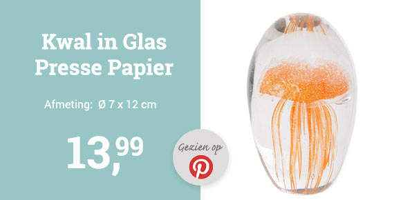 Decoratie Kwal in Glas Oranje