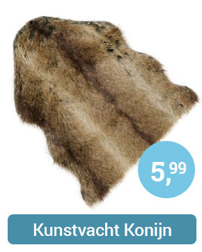 Kunstvacht Konijn Donkerbruin