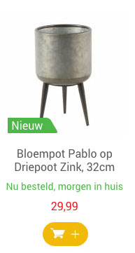 Bloempot Pablo op Driepoot Zink, 32cm