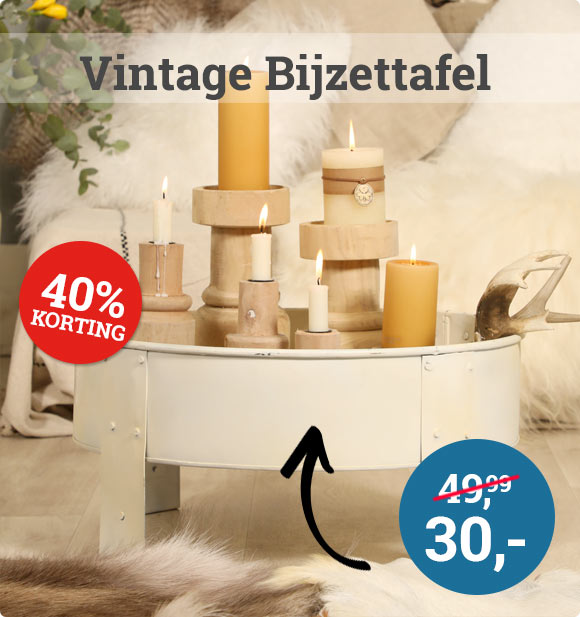Vintage Bijzettafel Metaal