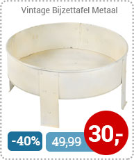 Vintage Bijzettafel Metaal