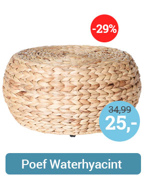 Poef Waterhyacint, ø 43cm