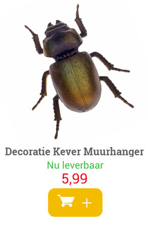 Decoratie Kever Muurhanger Goud, 10,5cm