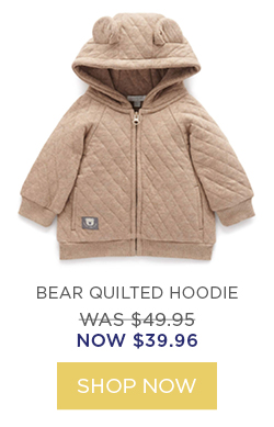  BEAR QUILTED HOODIE WAS-$49.95 NOW $39.96 