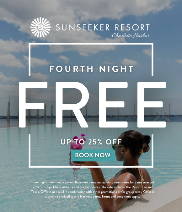 Sunseeker Resort Charlotte Harbor | FOURTH NIGHT FREE UP TO 25% OFF | BOOK NOW