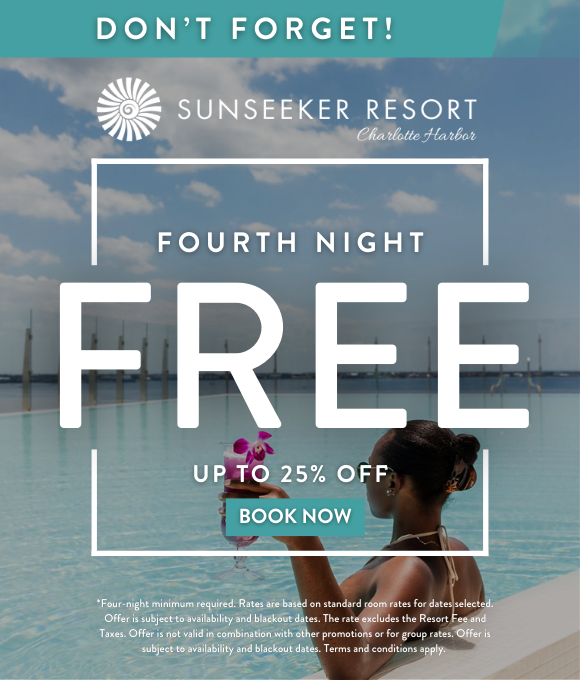 Sunseeker Resort Charlotte Harbor | FOURTH NIGHT FREE UP TO 25% OFF | BOOK NOW