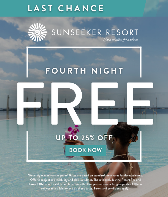 Sunseeker Resort Charlotte Harbor | FOURTH NIGHT FREE UP TO 25% OFF | BOOK NOW