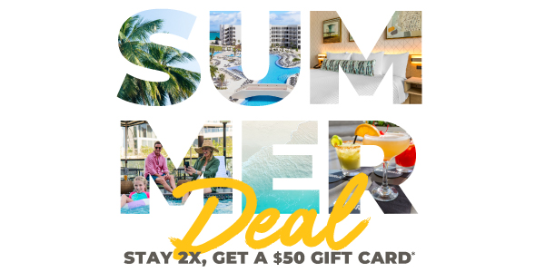 STAY TWICE, GET A $50 GIFT CARD