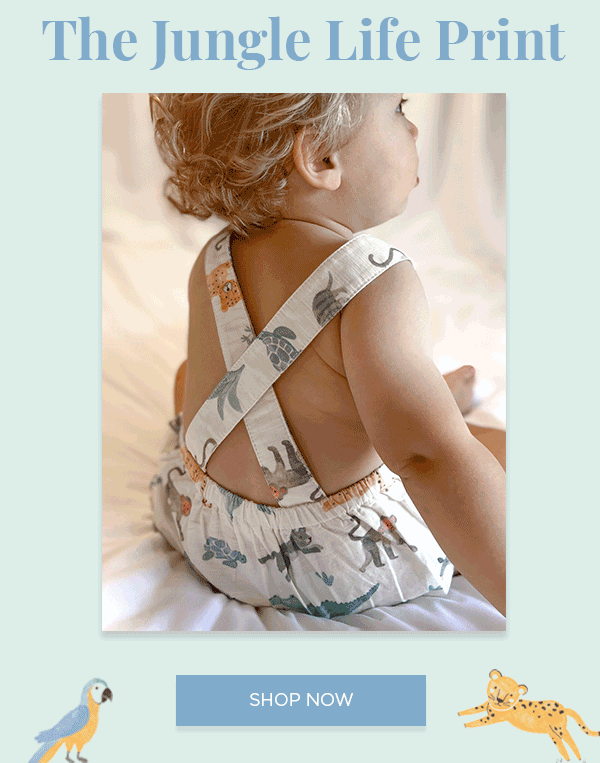 The Jungle Life print Baby Purebaby