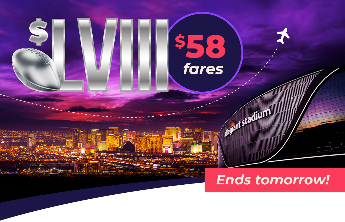 $LVIII ($58) fares - Ends Tomorrow