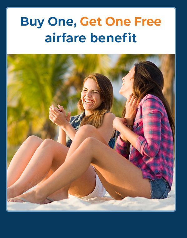 Buy One, Get One Free airfare benefit