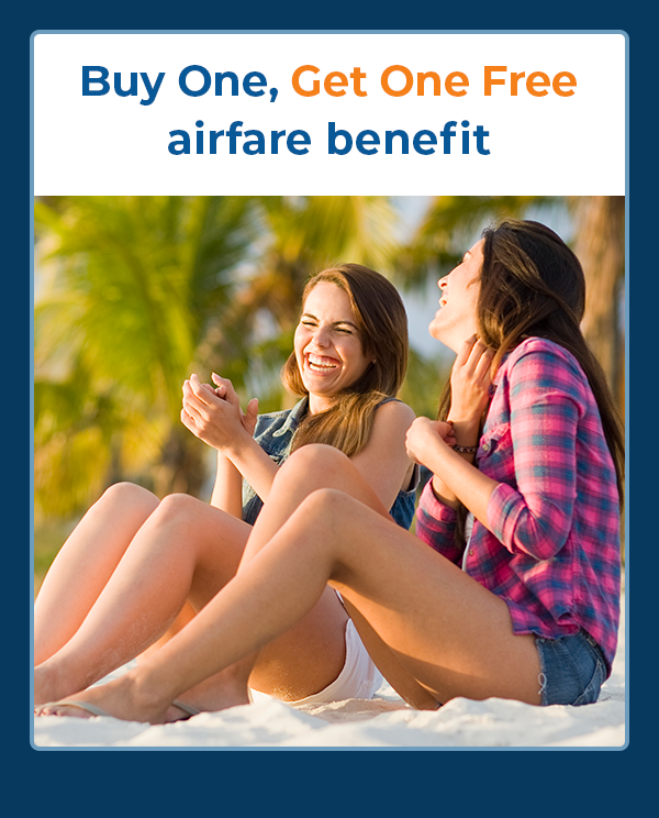 Buy One, Get One Free airfare benefit