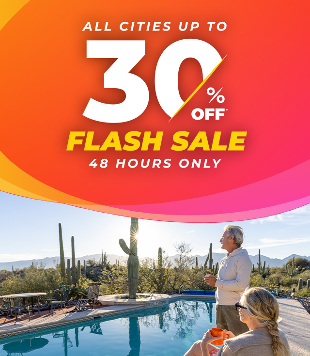ALL CITIES UP TO 30% OFF | FLASH SALE - 48 HOURS ONLY