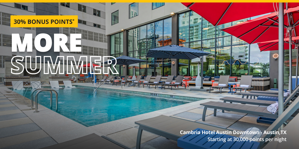 GET UP TO A 30% BONUS ON POINTS