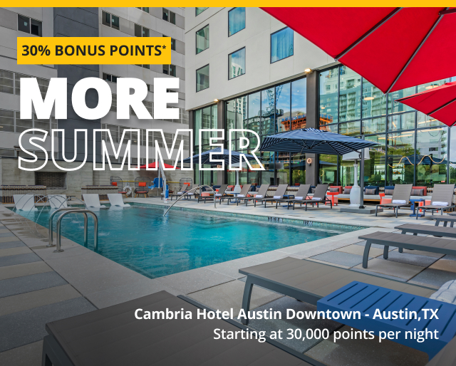 GET UP TO A 30% BONUS ON POINTS