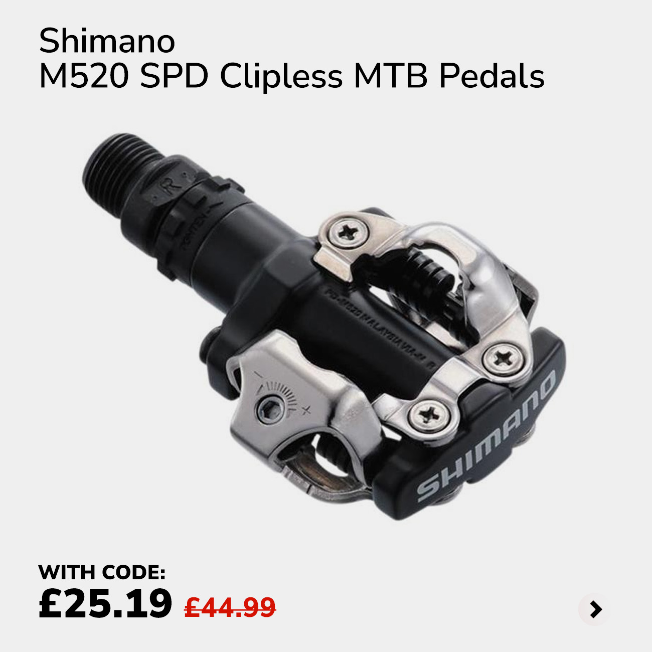 Shimano M520 SPD Clipless Pedals