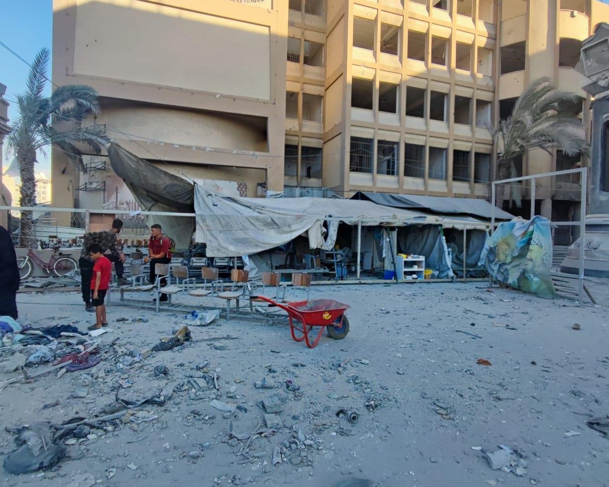 Foto van de kliniek in Gaza Stad op 8 september 2025
