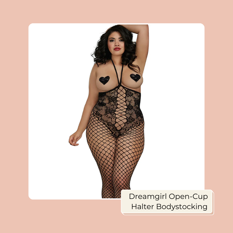 Dreamgirl Open-Cup Halter Bodystocking