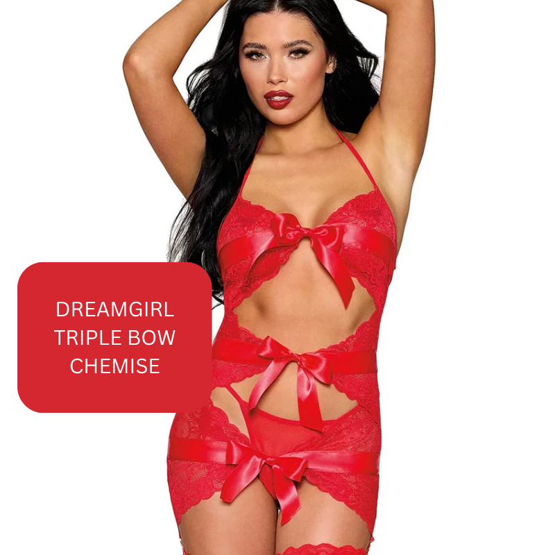 Dreamgirl Triple Bow Chemise