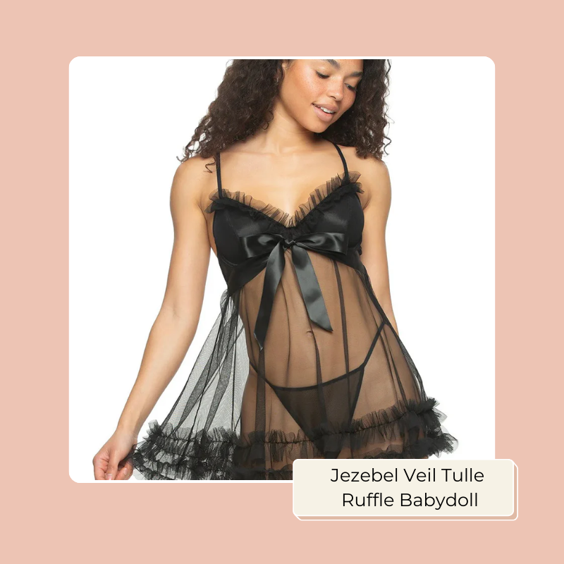 Jezebel Veil Tulle Ruffle Babydoll