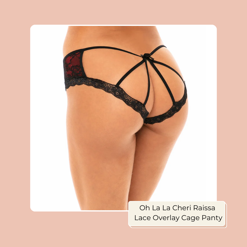 Oh La La Cheri Raissa Lace Overlay Cage Panty