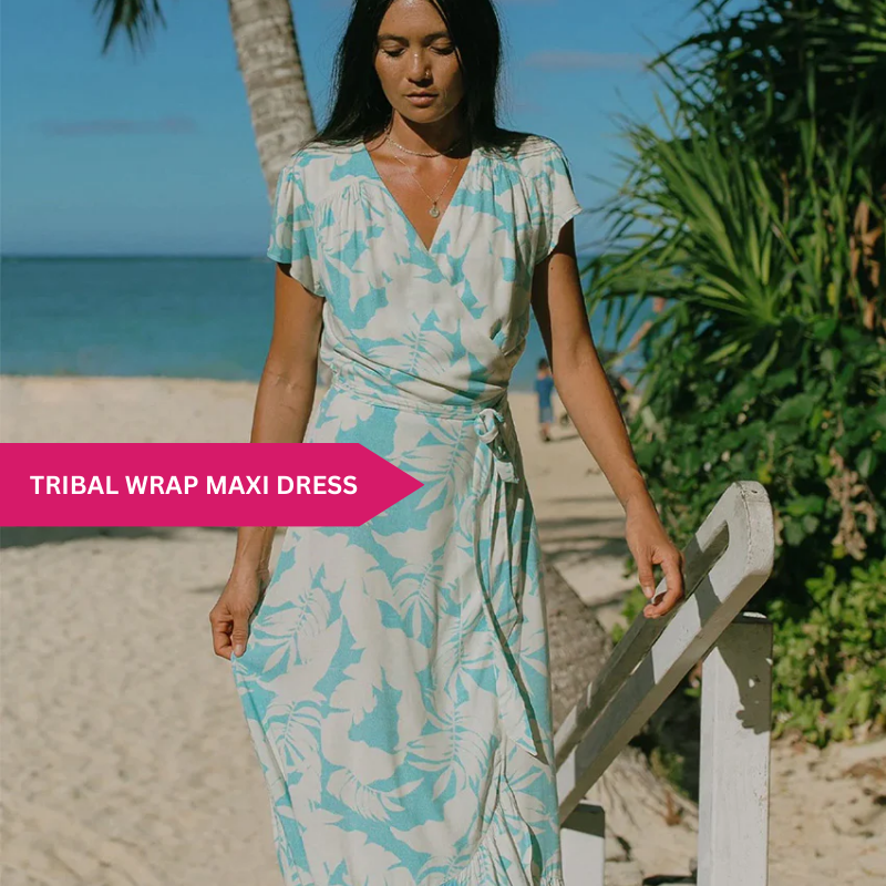 Tribal Wrap Maxi Dress