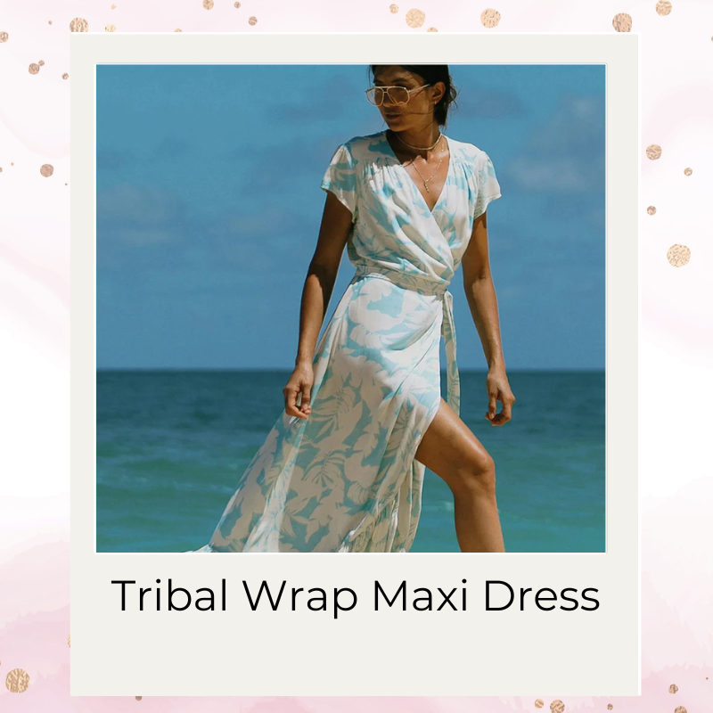 Tribal Wrap Maxi Dress