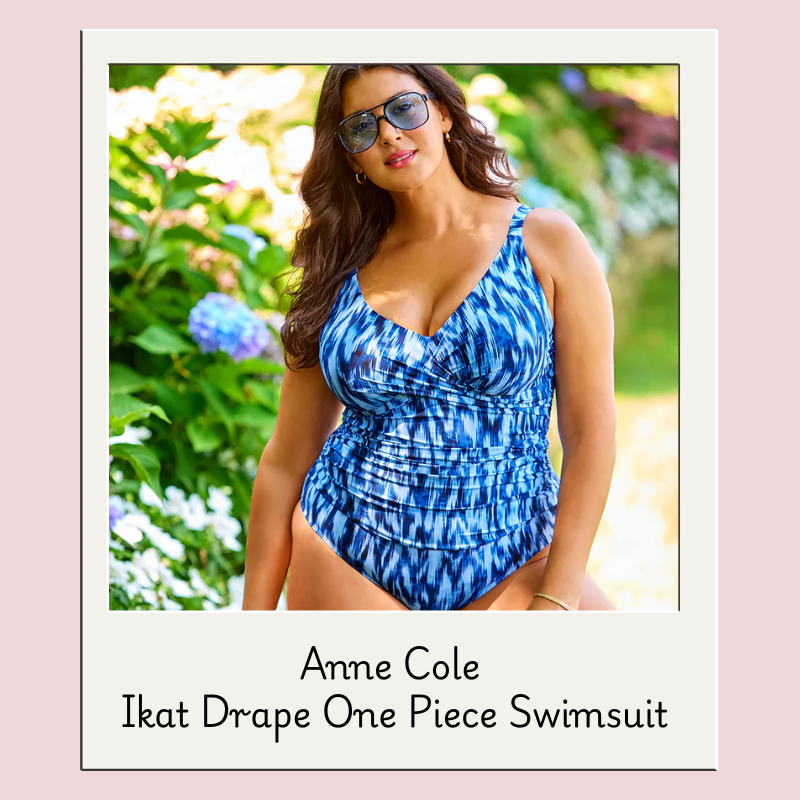 Anne Cole Ikat Drape One Piece Swimsuit