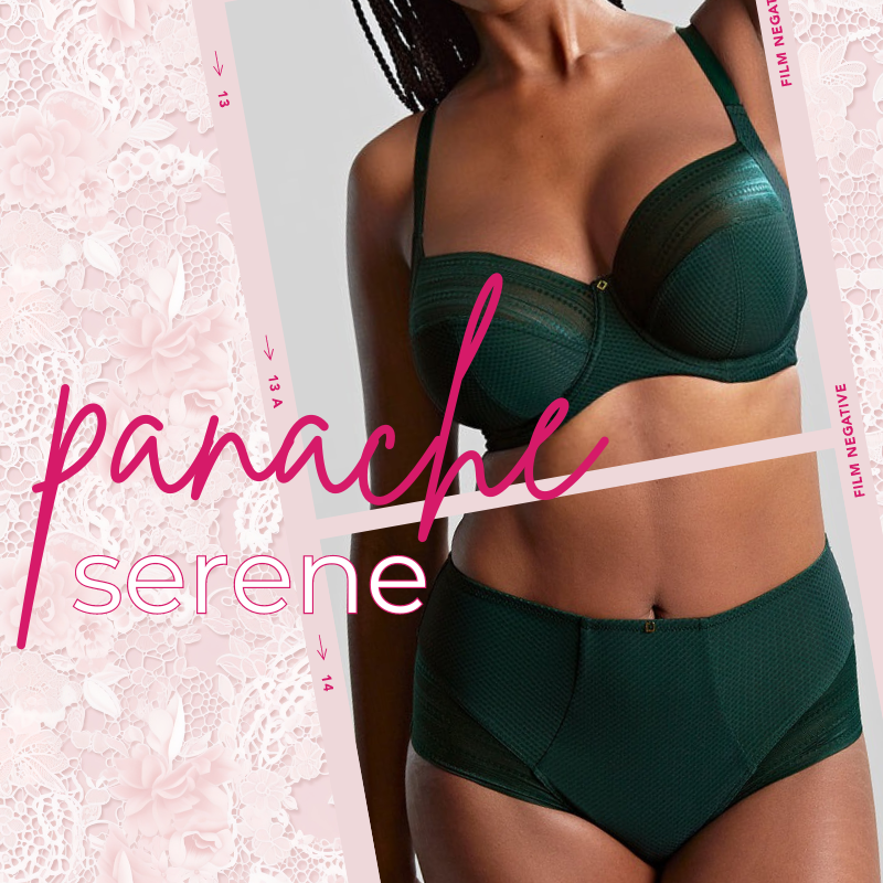 panache serene full cup bra in dark green