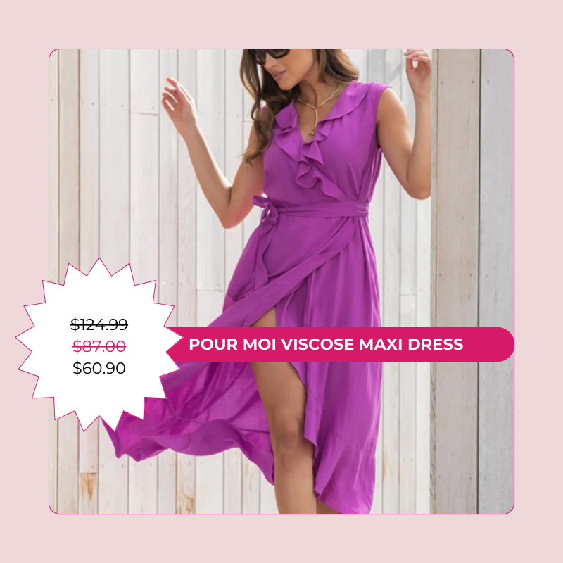 pour moi viscose maxi dress