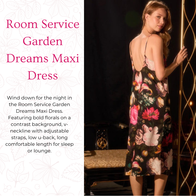 room service garden dreams maxi dress