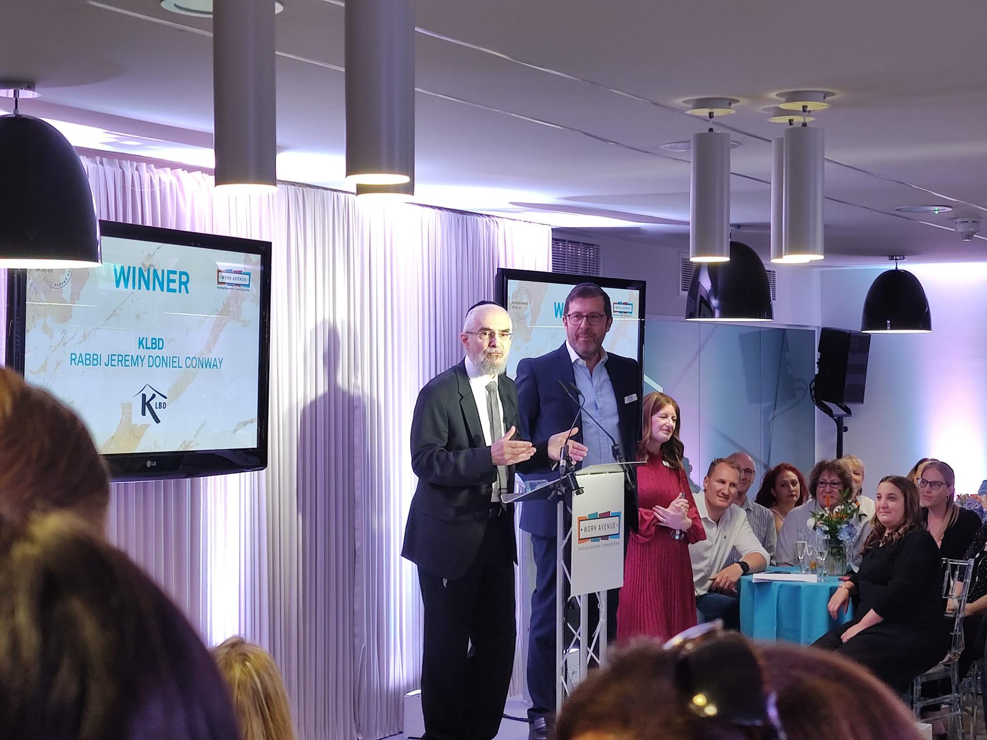 KLBD's Rabbi Conway receives the Employer of the Year Award