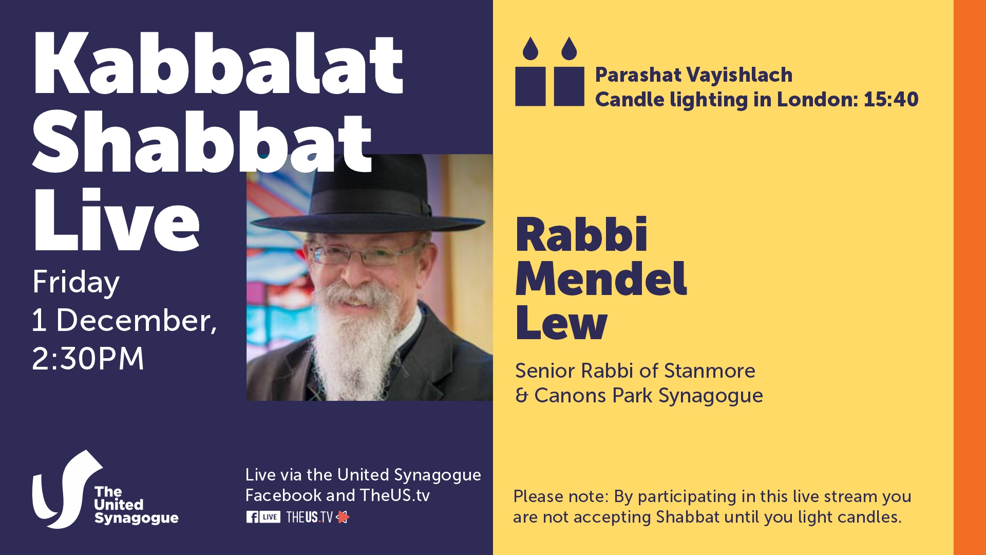 Kabbalat Shabbat at 2:30pm