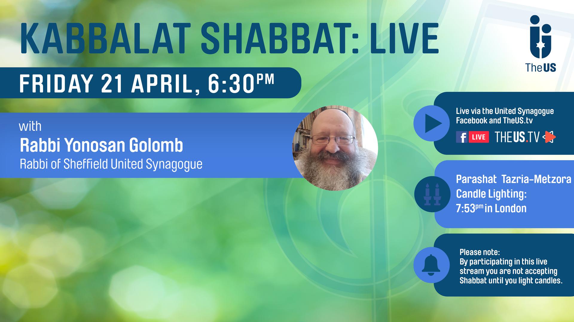 Kabbalat Shabbat at 6:30pm
