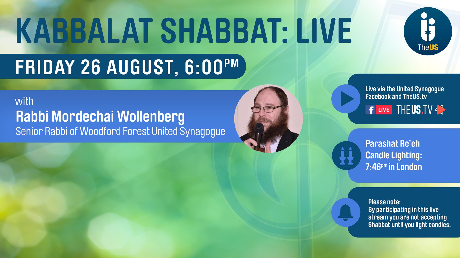 Kabbalat Shabbat at 6:00pm