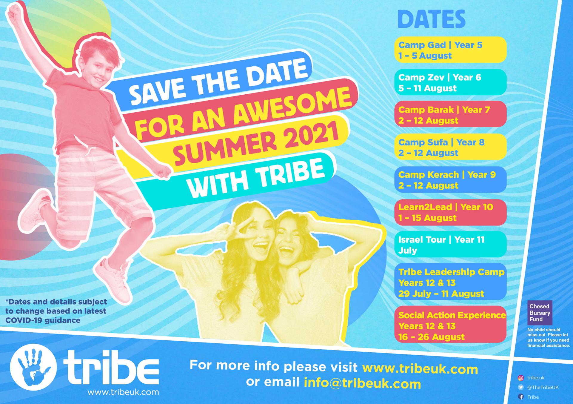 Save the dates for Tribe Summer 2021!