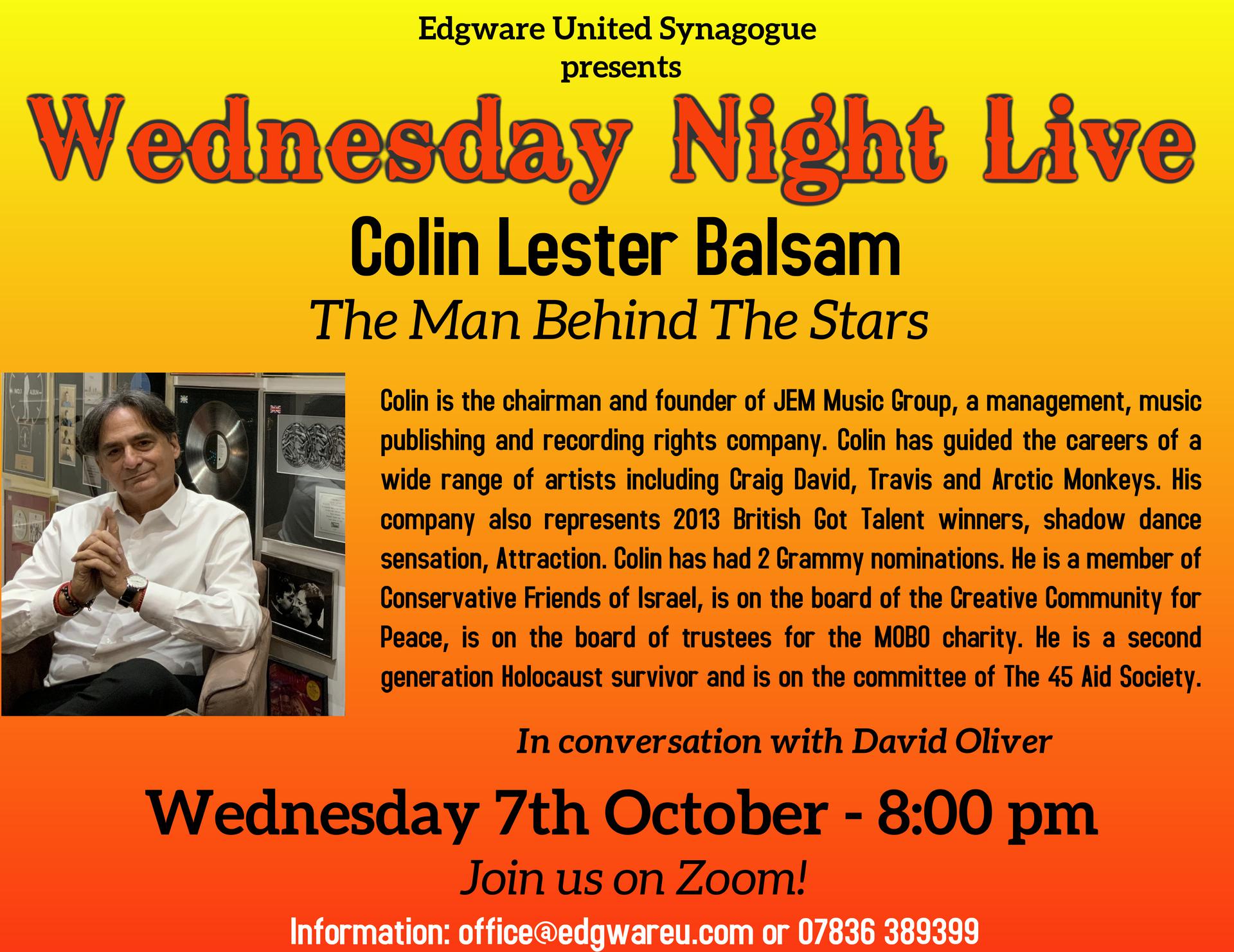 Edgware presents: Colin Lester Balsam