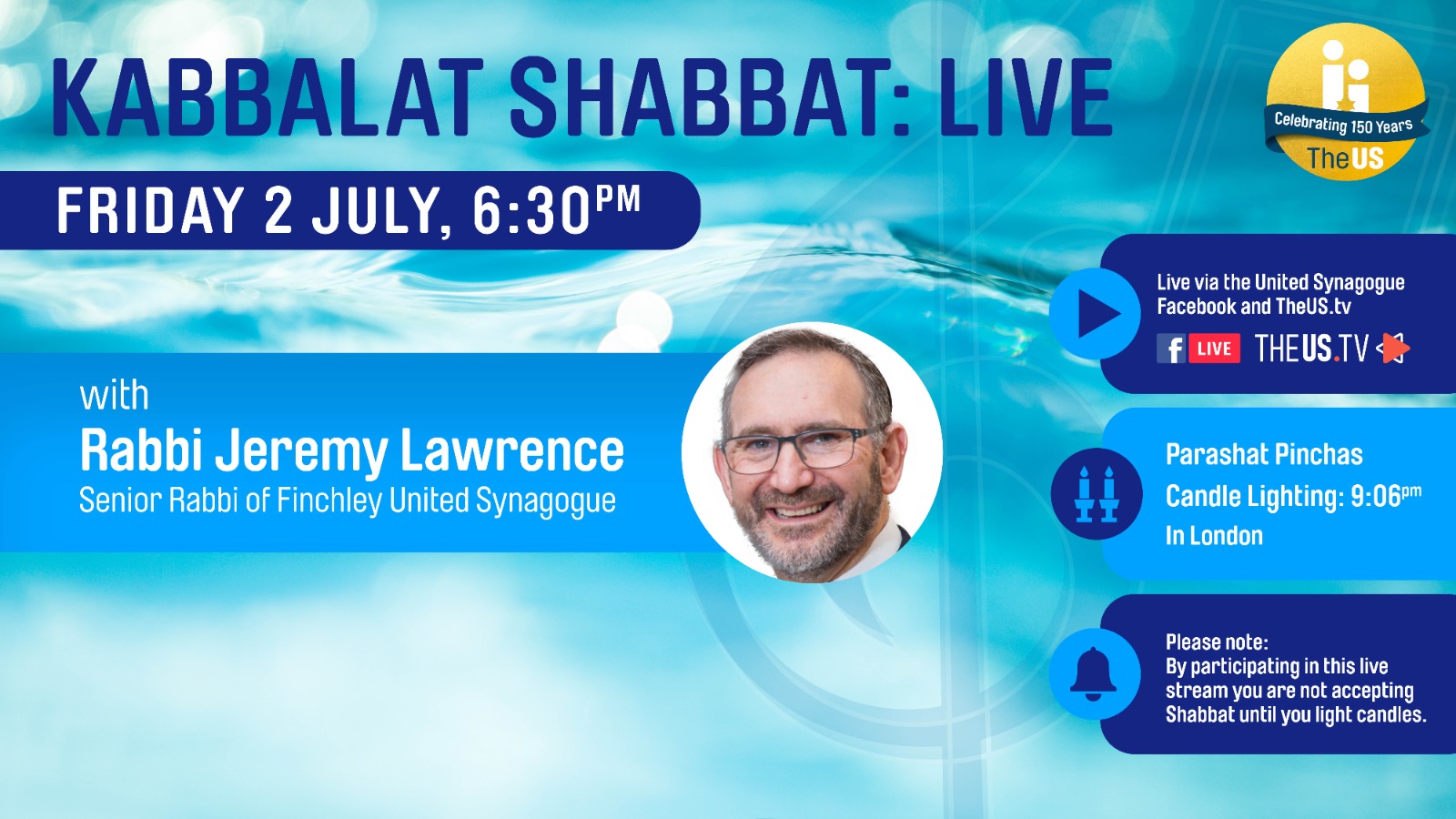 Kabbalat Shabbat Live at 6:30pm