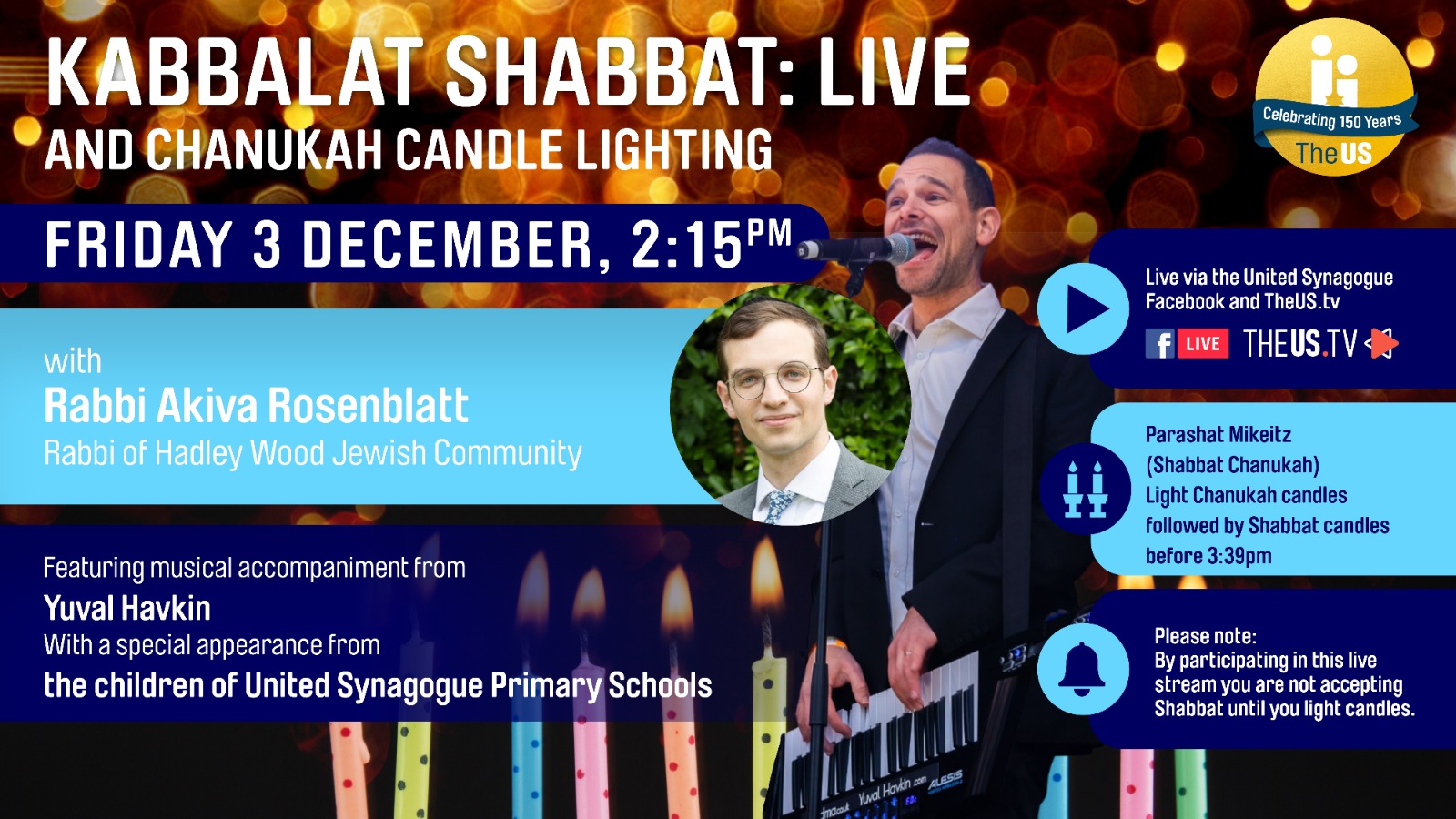 Kabbalat Shabbat at 2:15pm