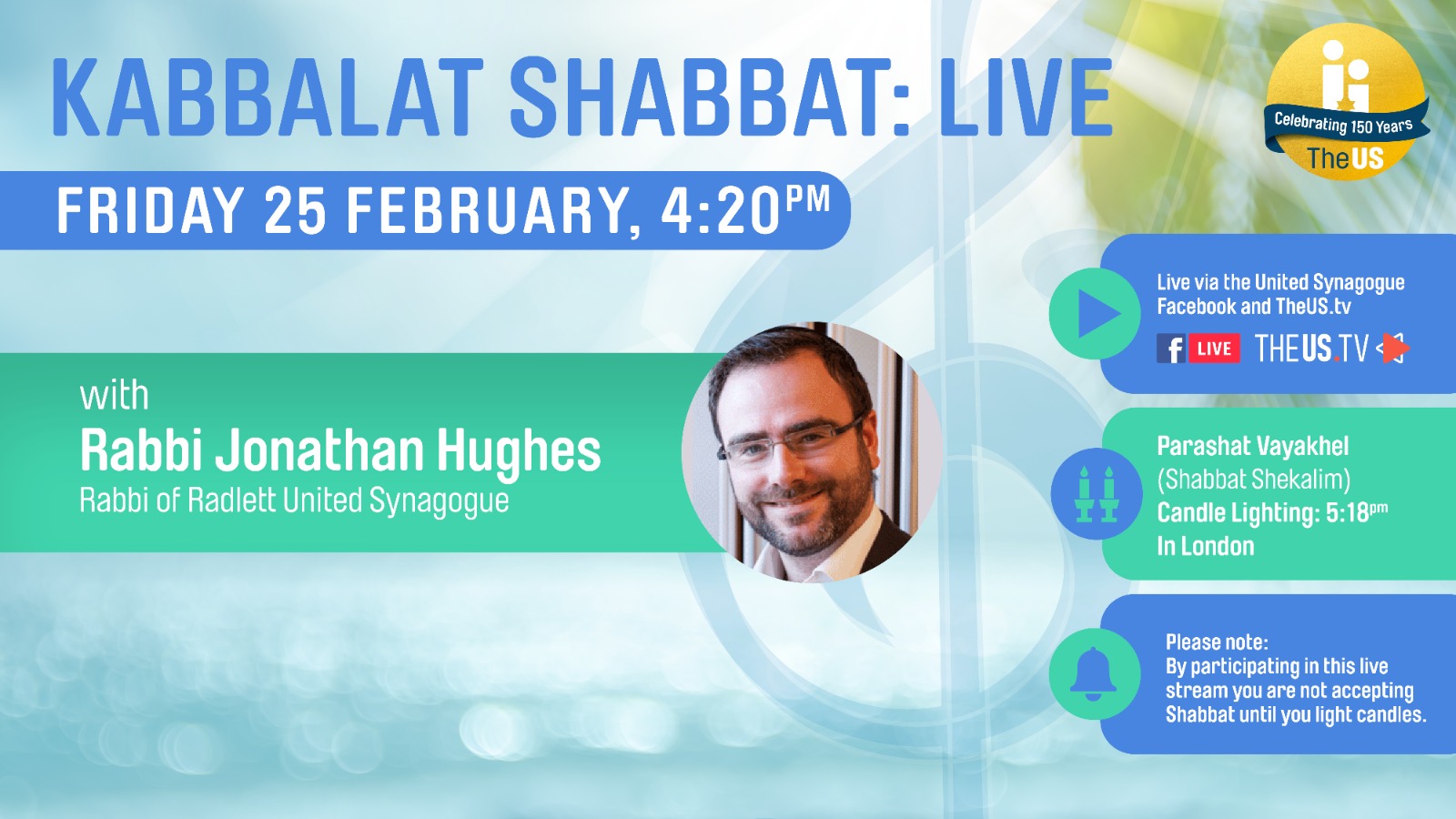 Kabbalat Shabbat at 4:20pm