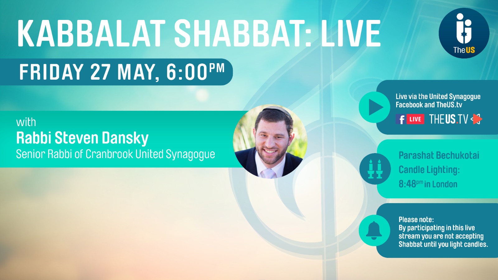 Kabbalat Shabbat at 6:00pm