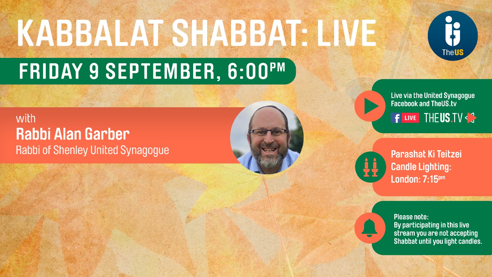 Kabbalat Shabbat at 6:00pm